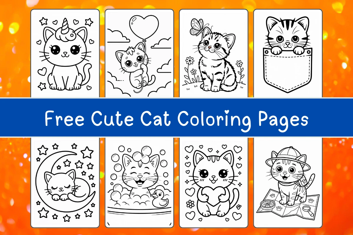 Free Cute Cat Coloring Pages to Print