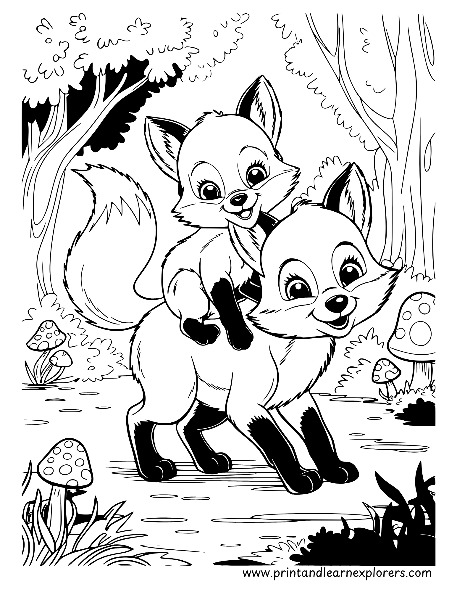 Fox Coloring Pages 45.webp