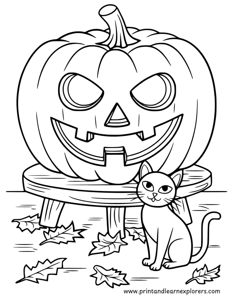 Free Halloween coloring pages to Print 2