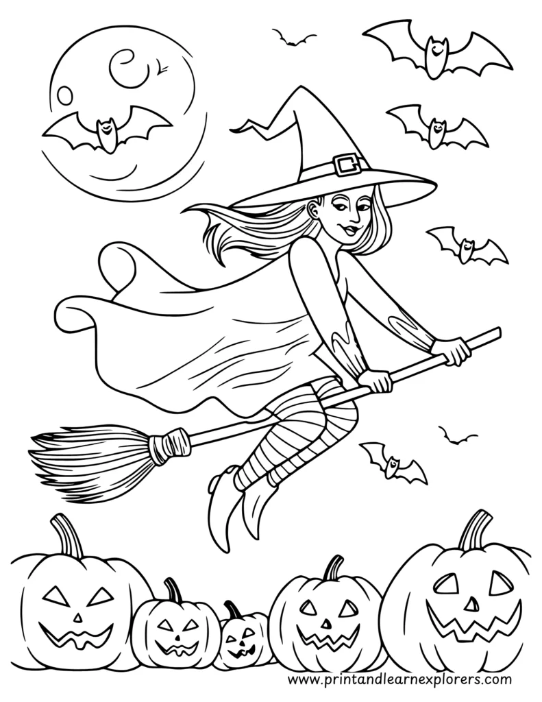 Free Halloween coloring pages to Print 21