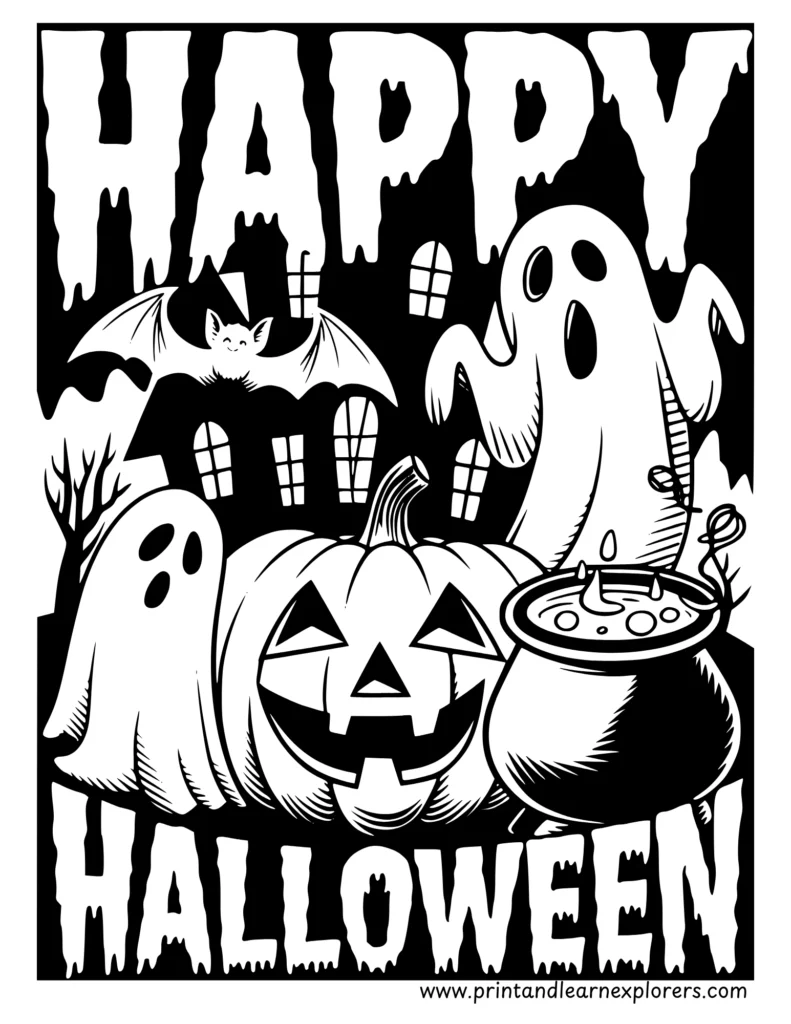 Free Halloween coloring pages to Print 31