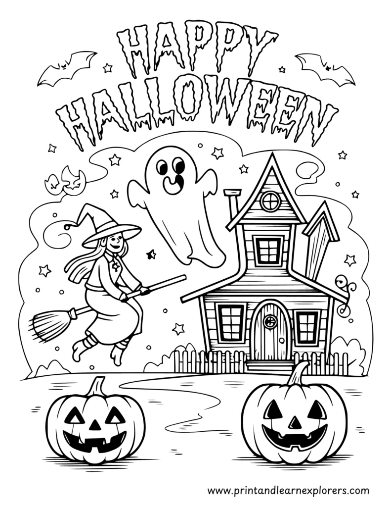 Free Halloween coloring pages to Print 32