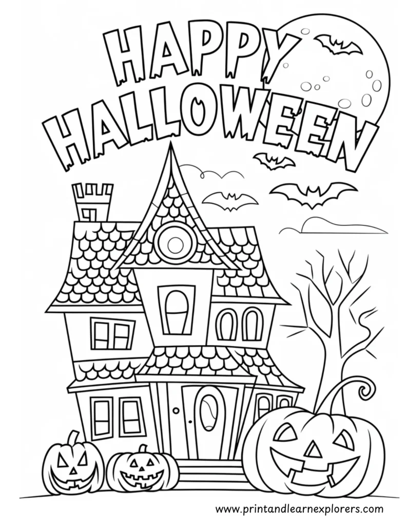 Free Halloween coloring pages to Print 33