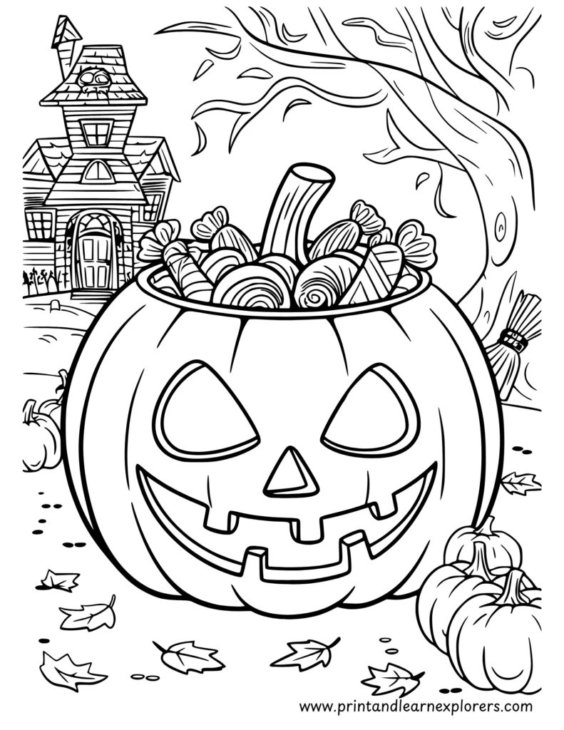 Free Halloween coloring pages to Print 5