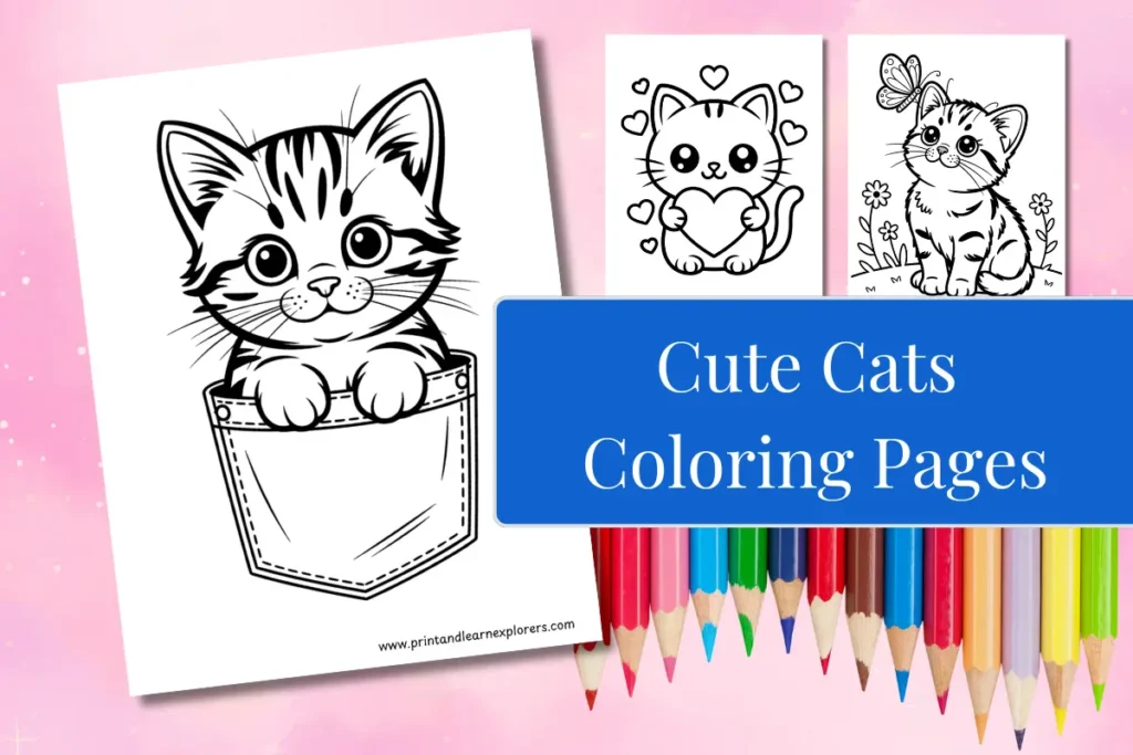 Cute Cats Coloring Pages feature