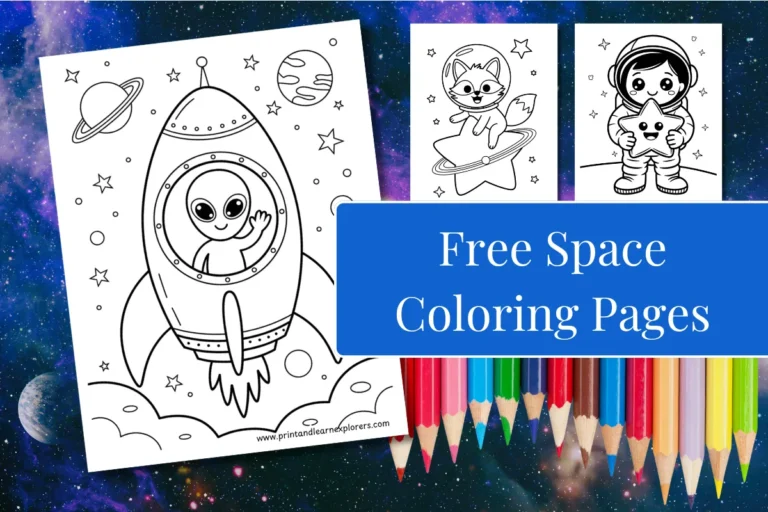Free Space Coloring Pages