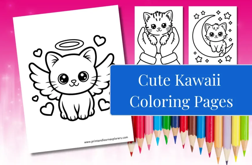 cute kawaii cat coloring pages
