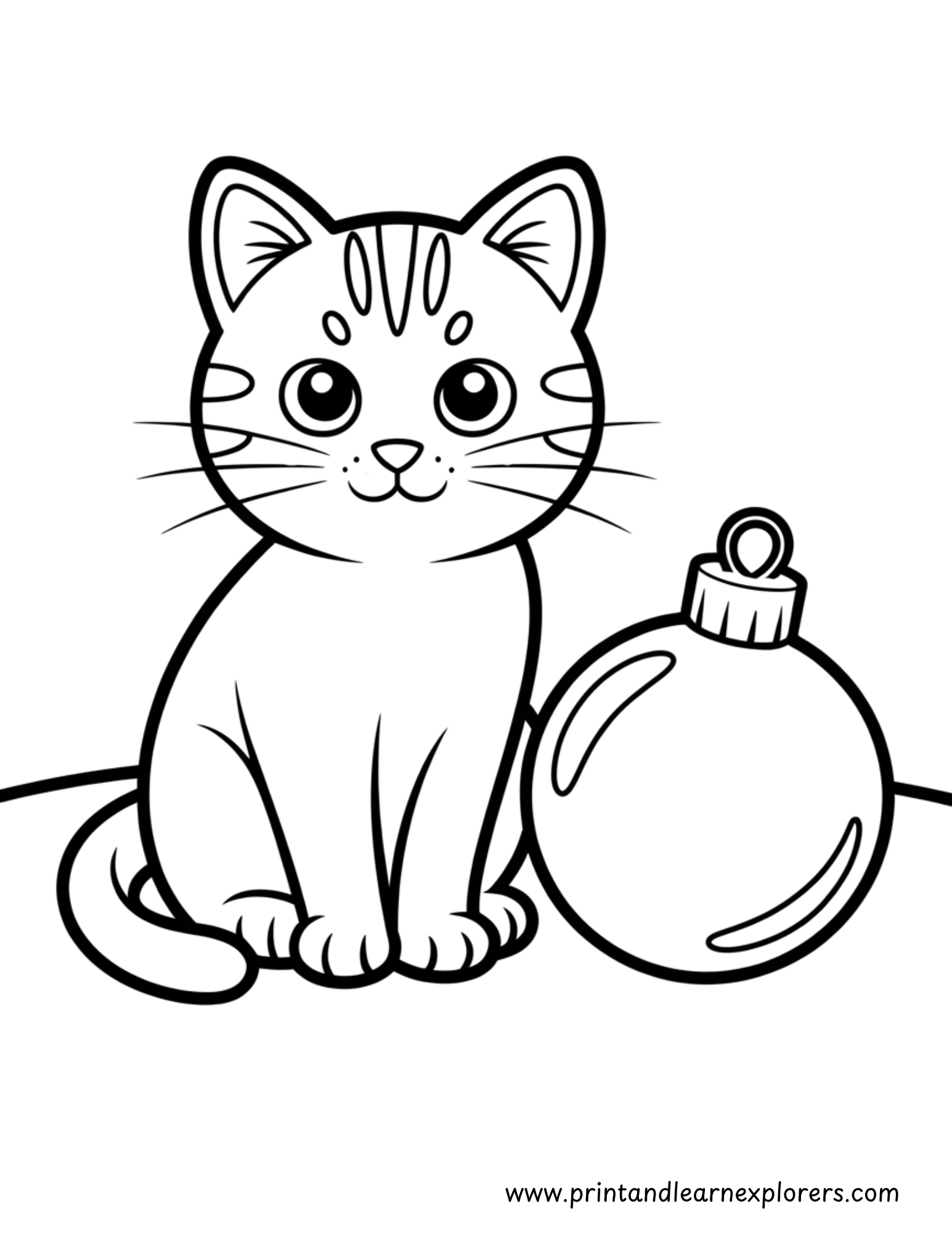 Christmas Cats Coloring Pages 11
