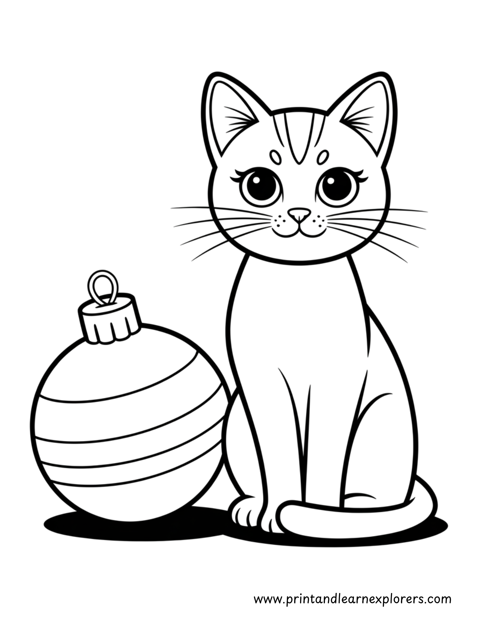 Christmas Cats Coloring Pages 13