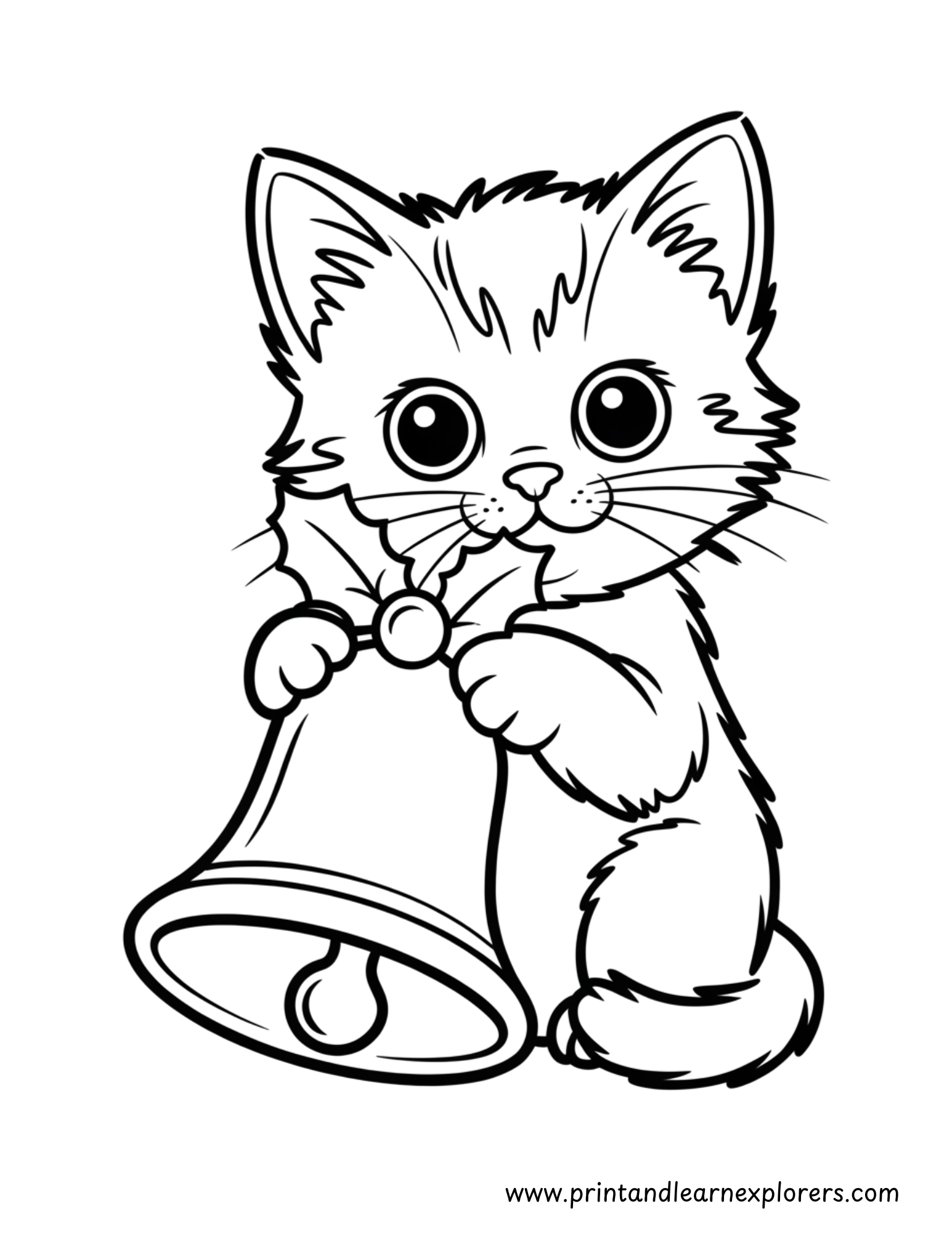 Christmas Cats Coloring Pages 20