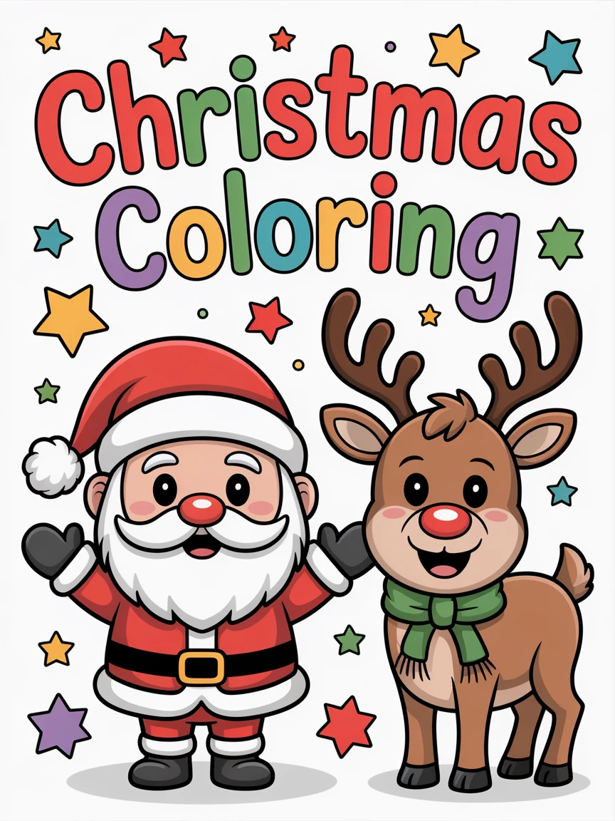 Christmas coloring pages title