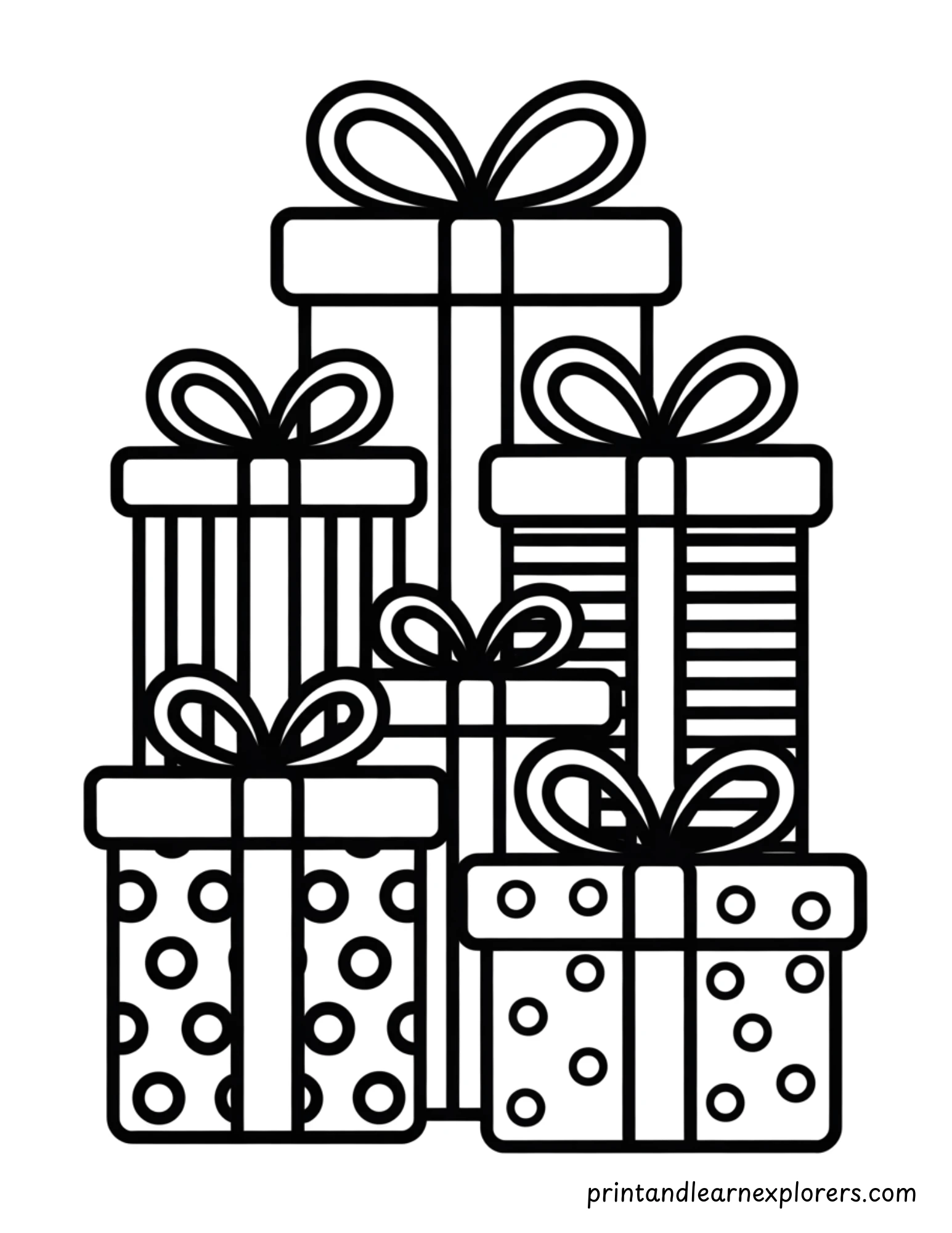 Christmas Presents Coloring Pages 8