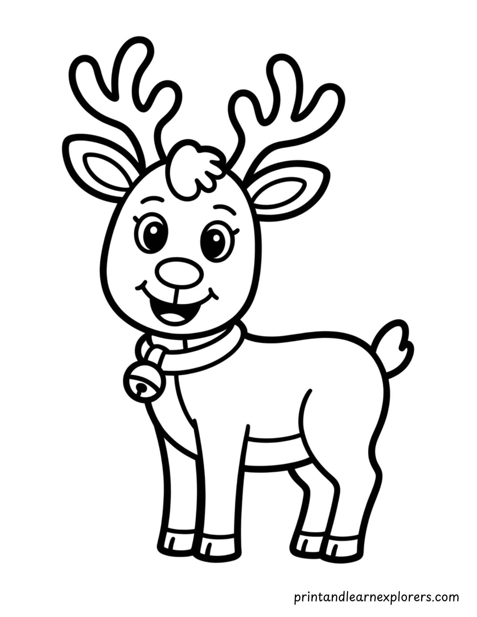 Christmas Reindeer Coloring Pages 5