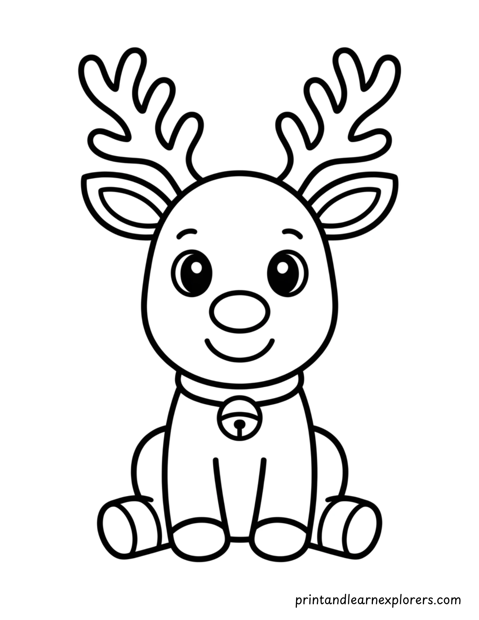 Christmas Reindeer Coloring Pages 6