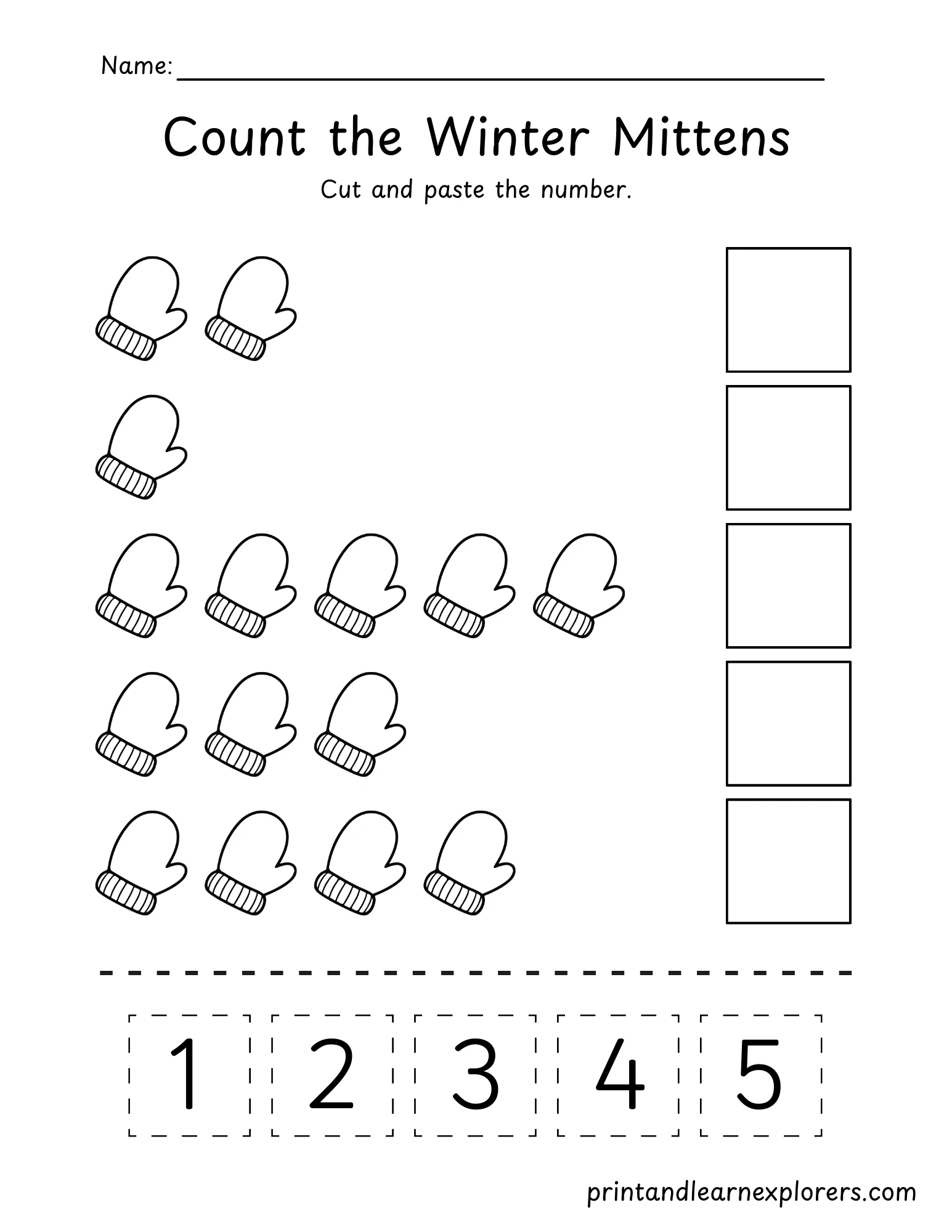 Count The Winter Mittens Lvl 2
