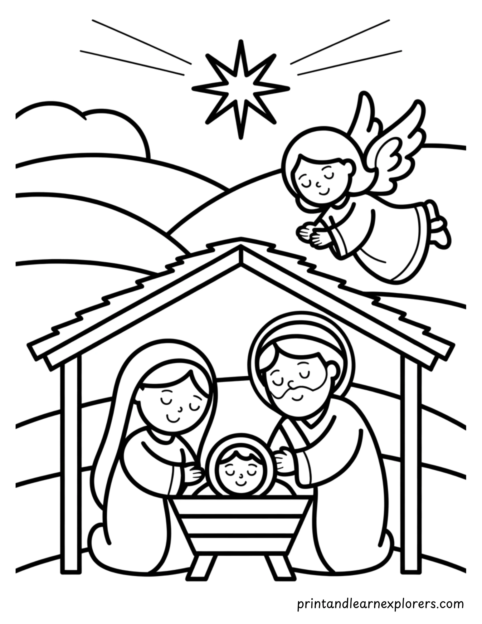 Nativity Coloring Pages 11
