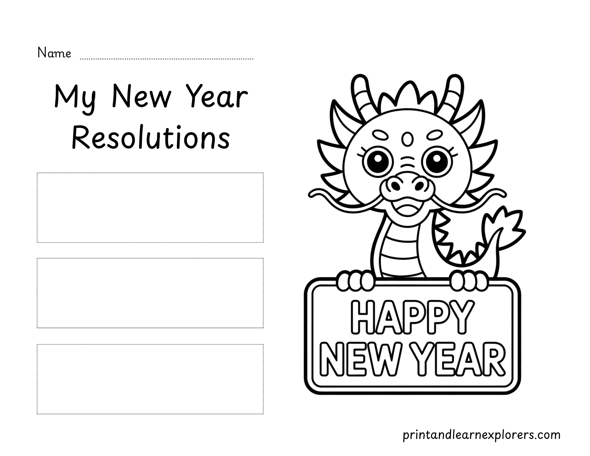 New Year Resolutions Dragon