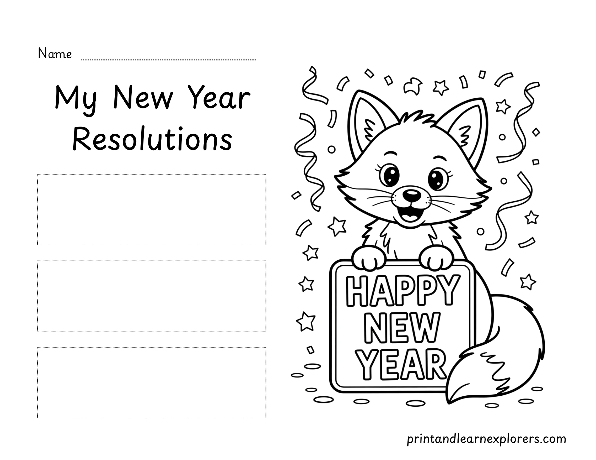 New Year Resolutions Fox