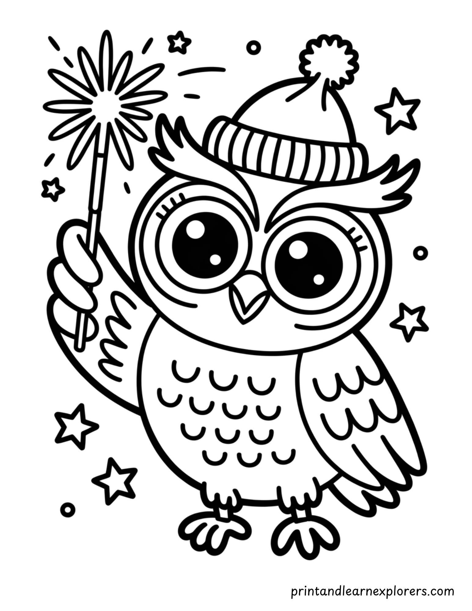 New Year Coloring Pages 7