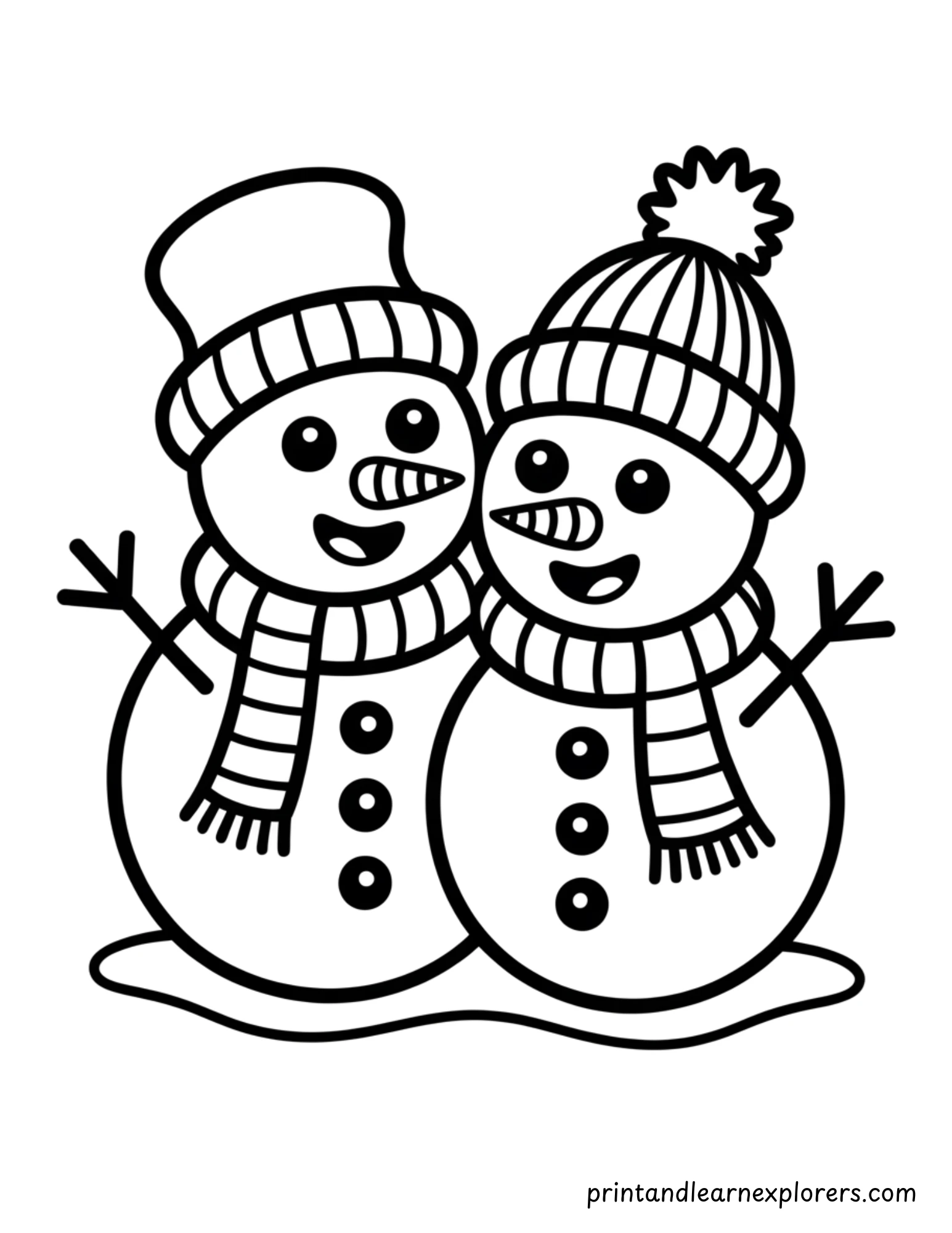 Snowman Christmas Coloring Page 36