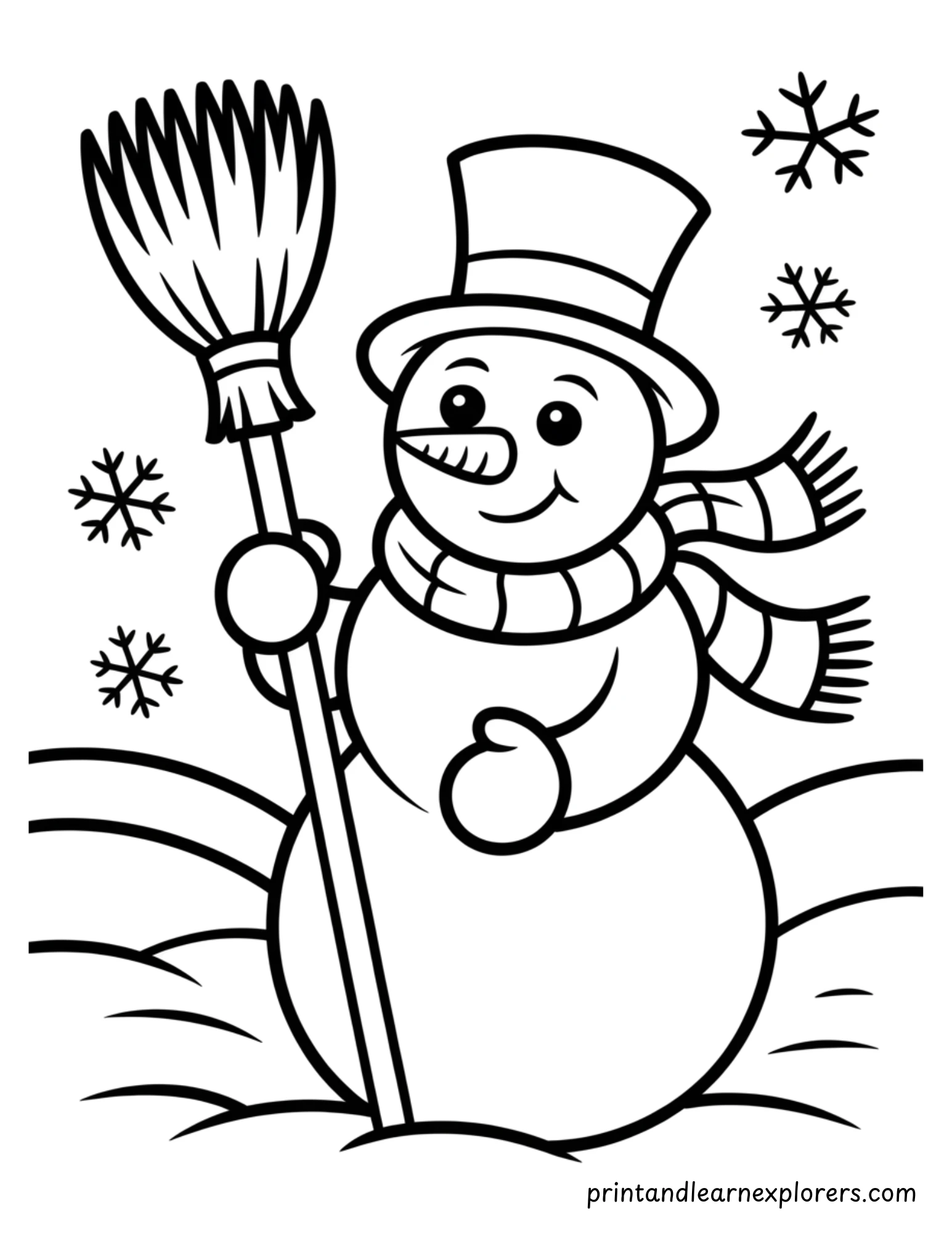 Snowman Christmas Coloring Page 37