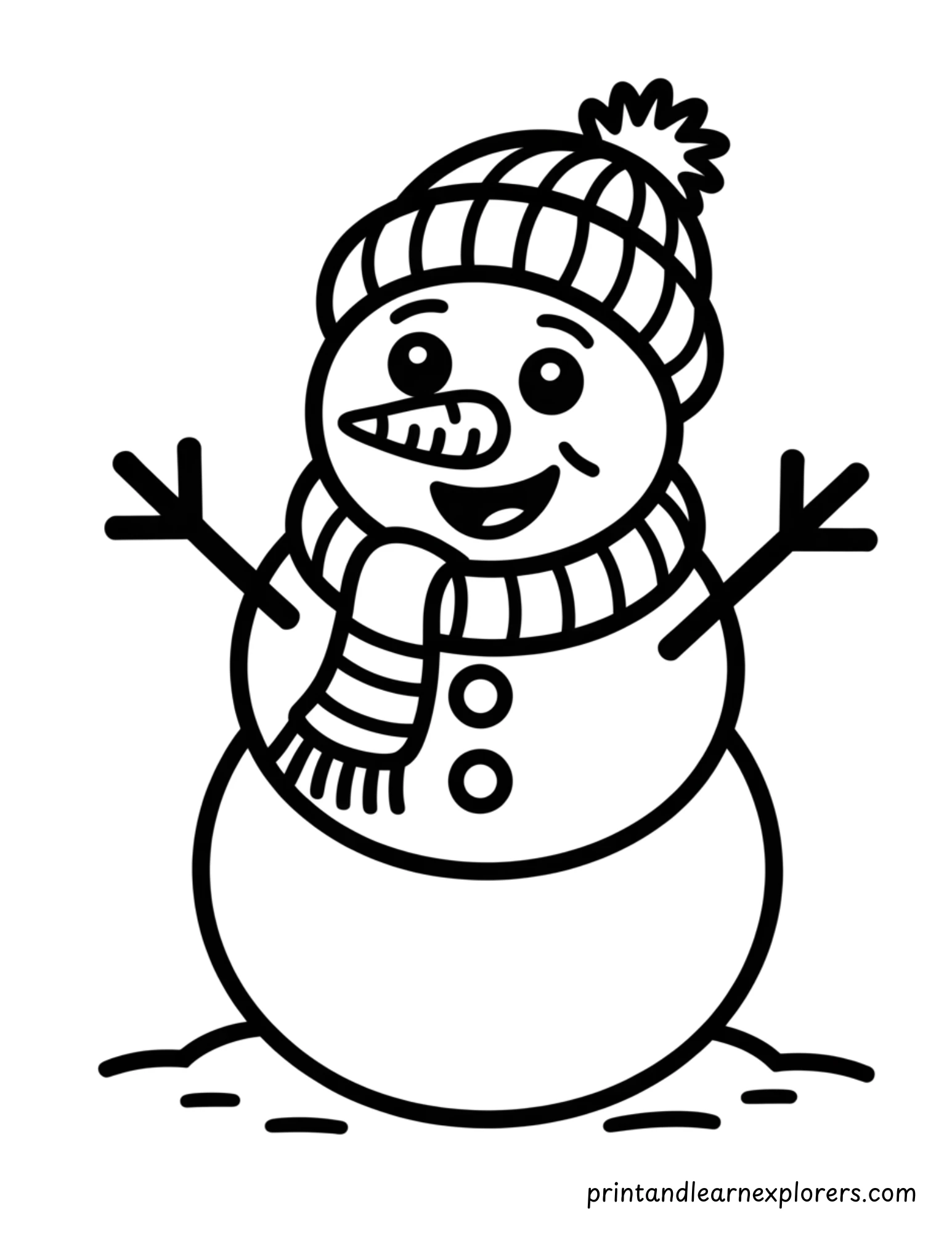 Snowman Christmas Coloring Page 38