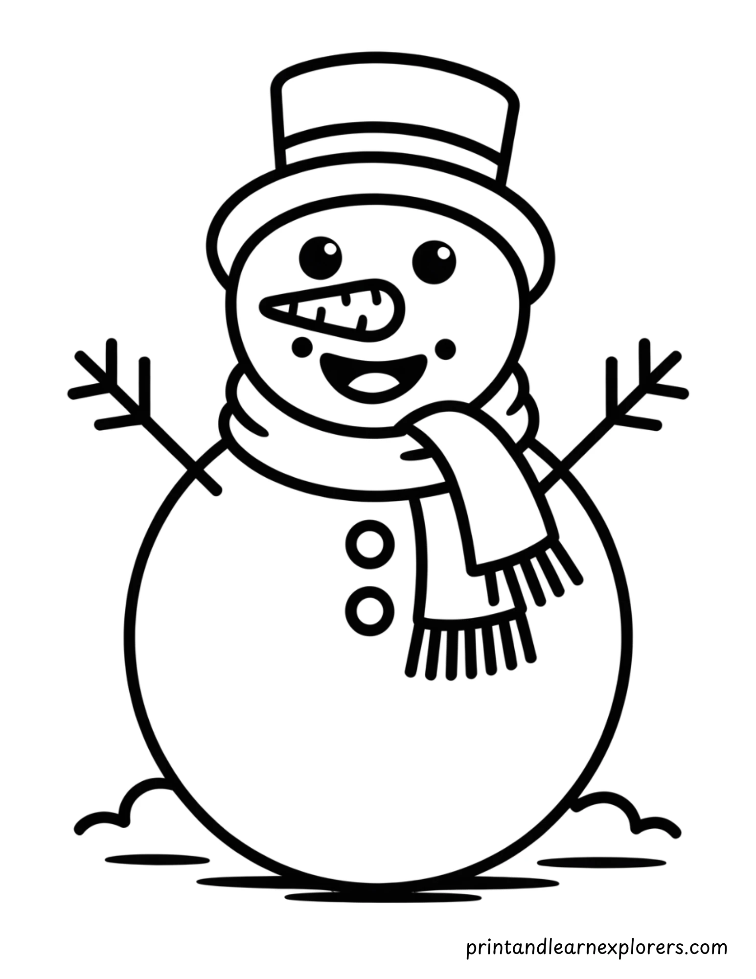 Snowman Christmas Coloring Page 40