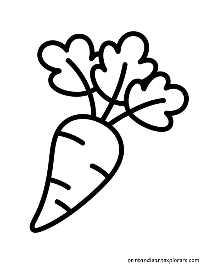 Winter root vegetable parnship to color in