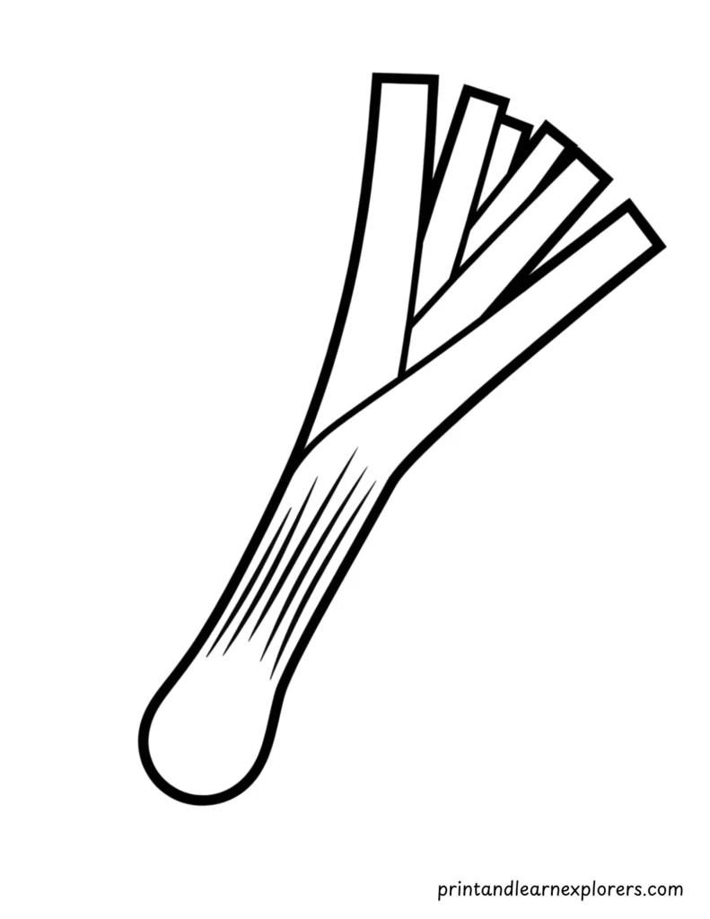 Winter leek coloring page