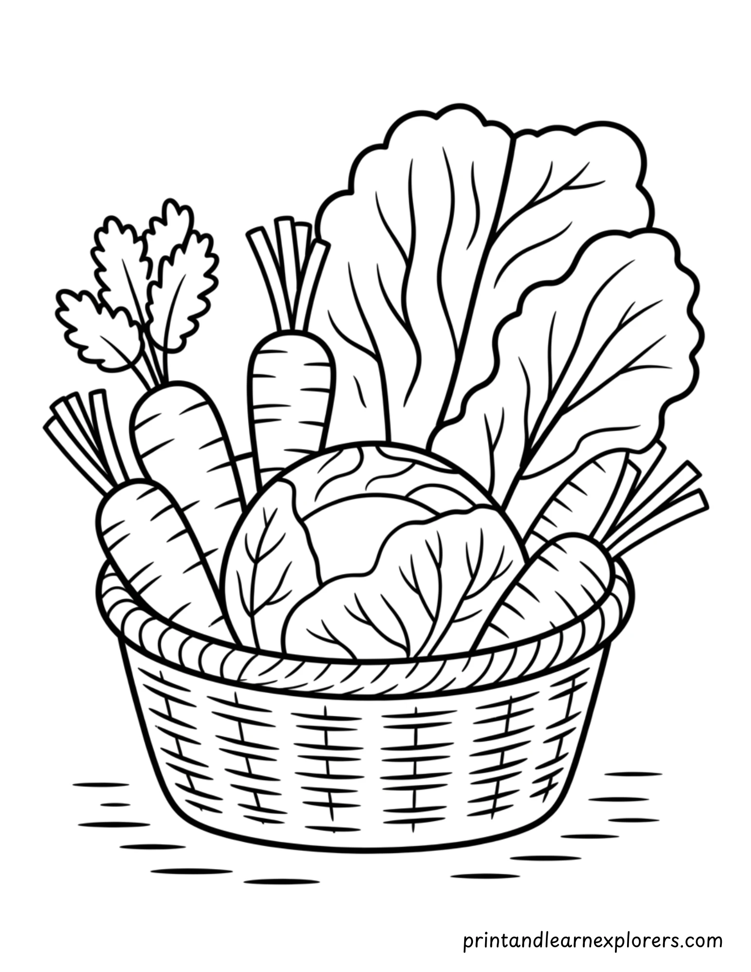 Winter Food Vegetables Coloring Page 8