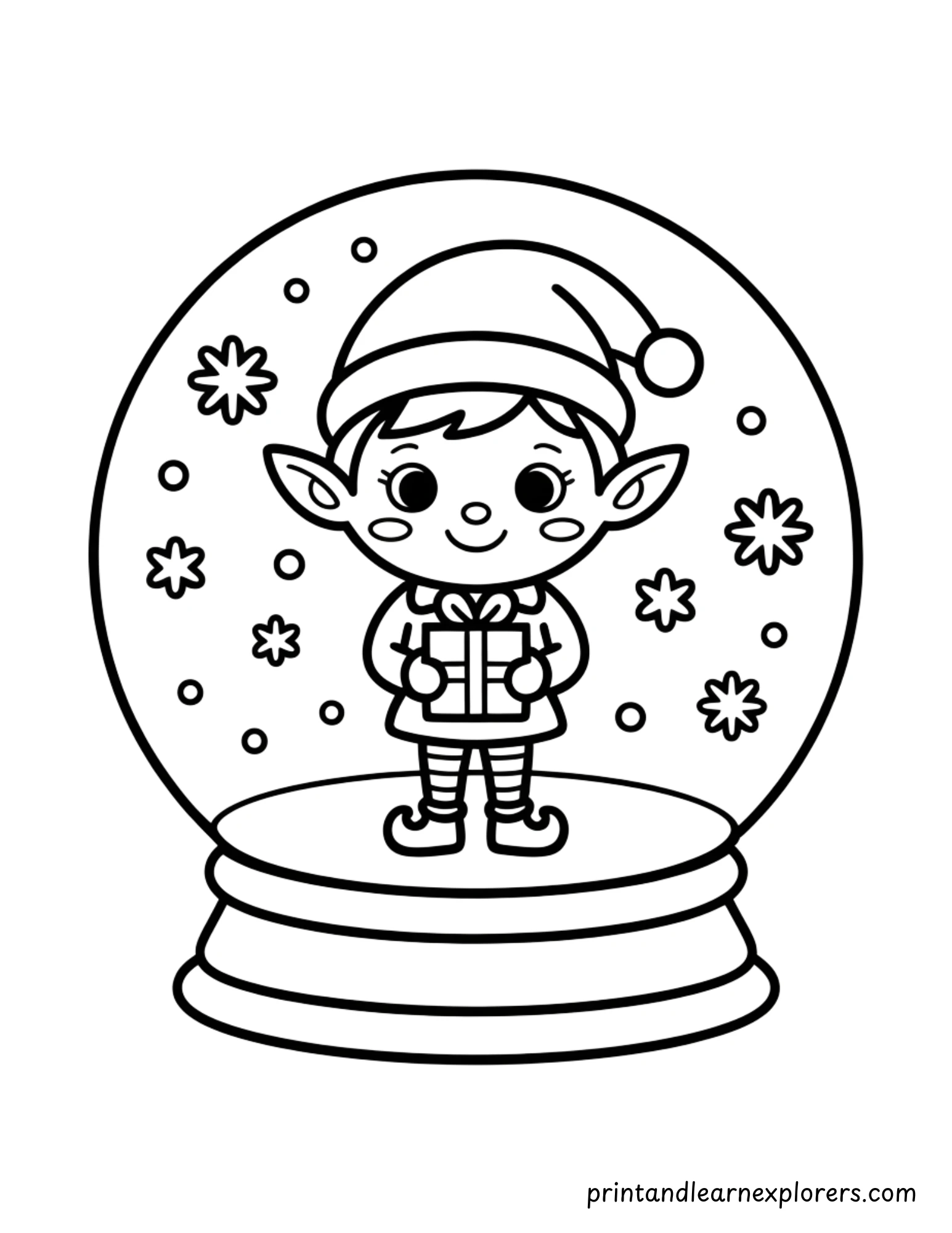 Xmas Snow Globes Coloring 2