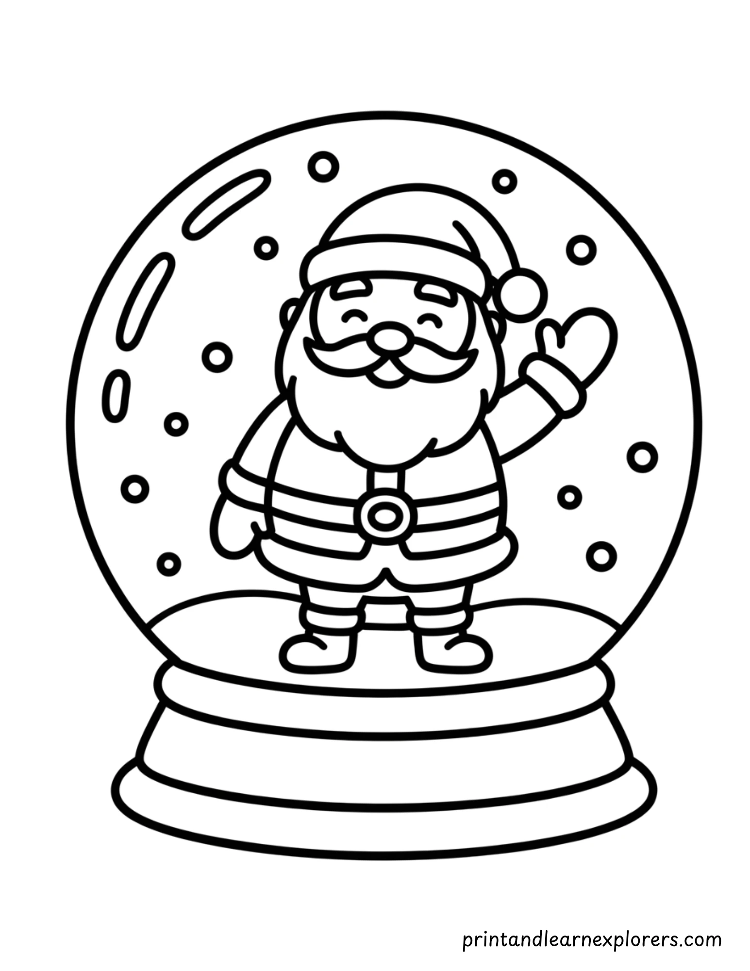 Xmas Snow Globes Coloring 3