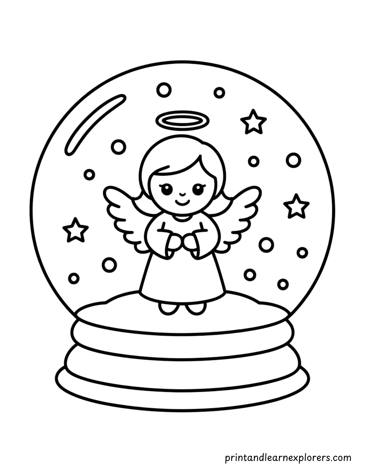 Xmas Snow Globes Coloring 6