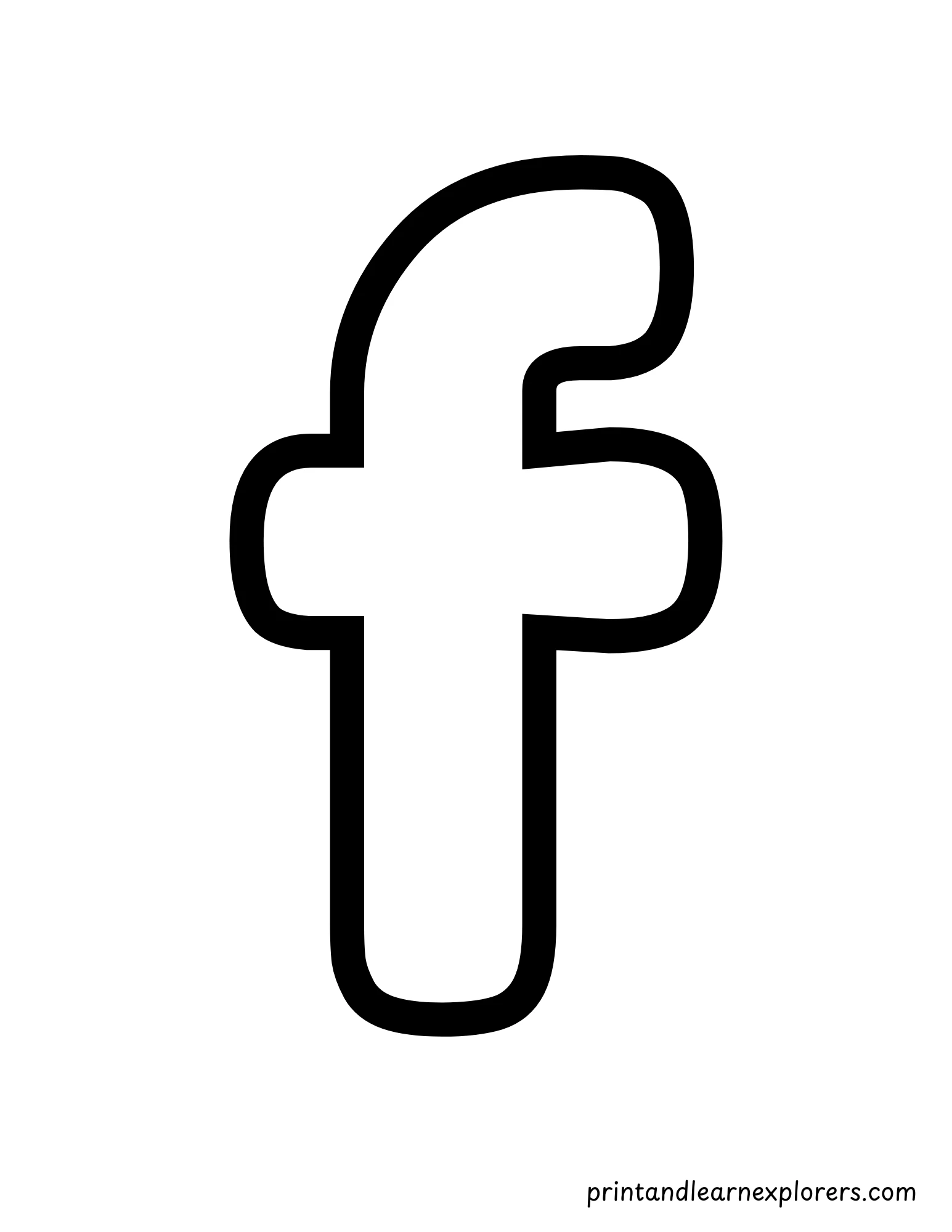 Letter F Lowercase Coloring Page