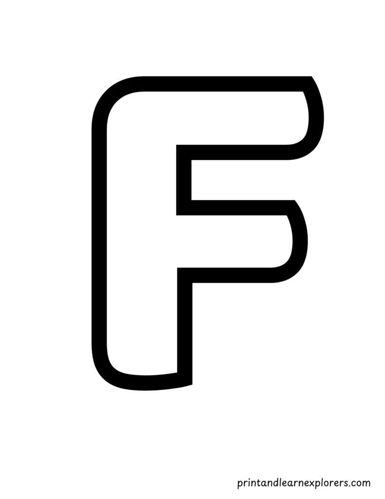 letter f uppercase coloring page