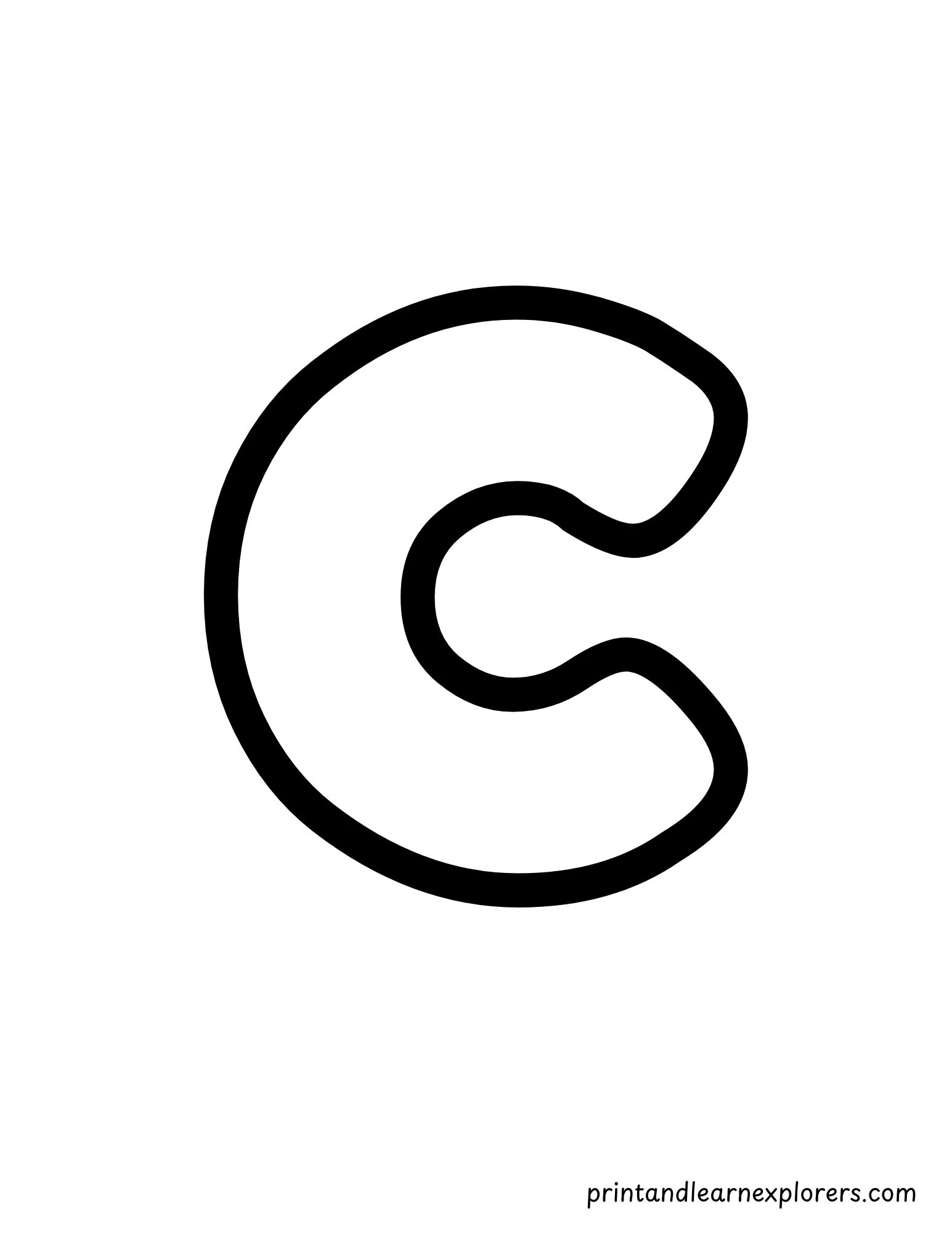 Lowercase C Coloring Page