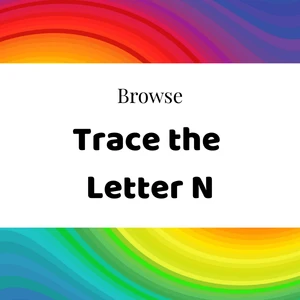Browse trace the letter N worksheets