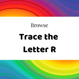 Browse trace the letter R worksheets