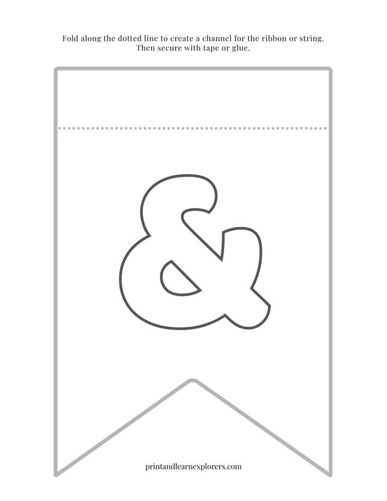 Color in bunting ampersand