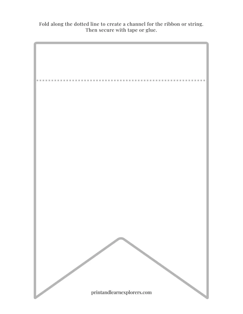 Color in bunting blank template
