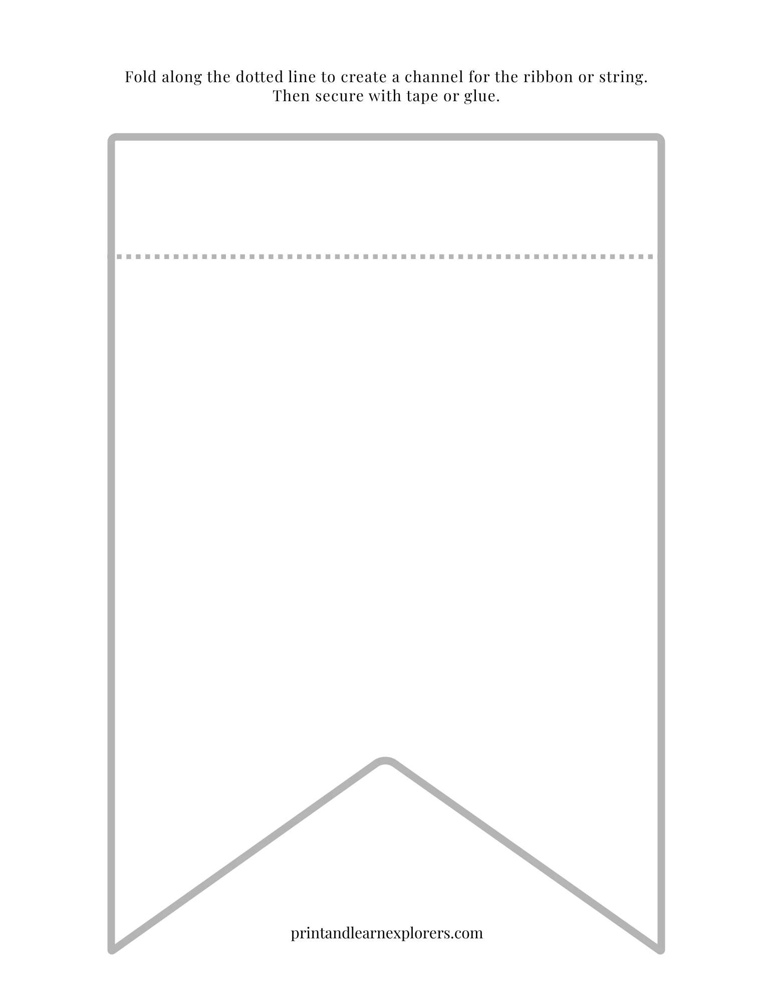 Color In Bunting Blank Template