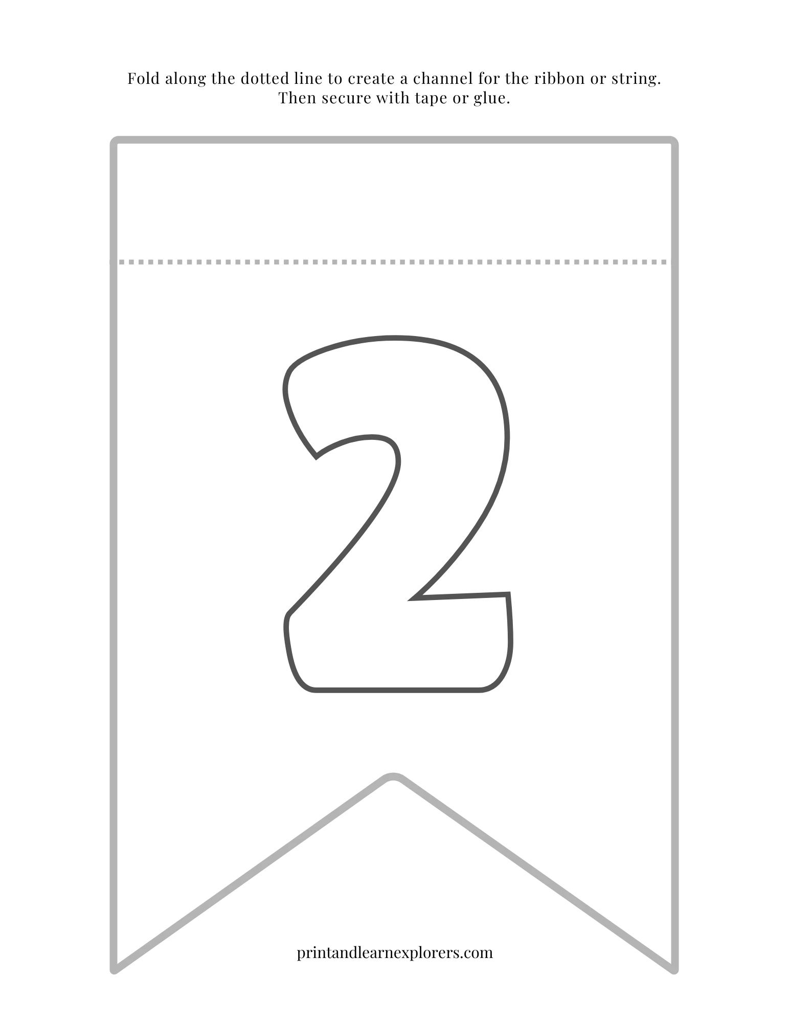 Color In Bunting Number 2