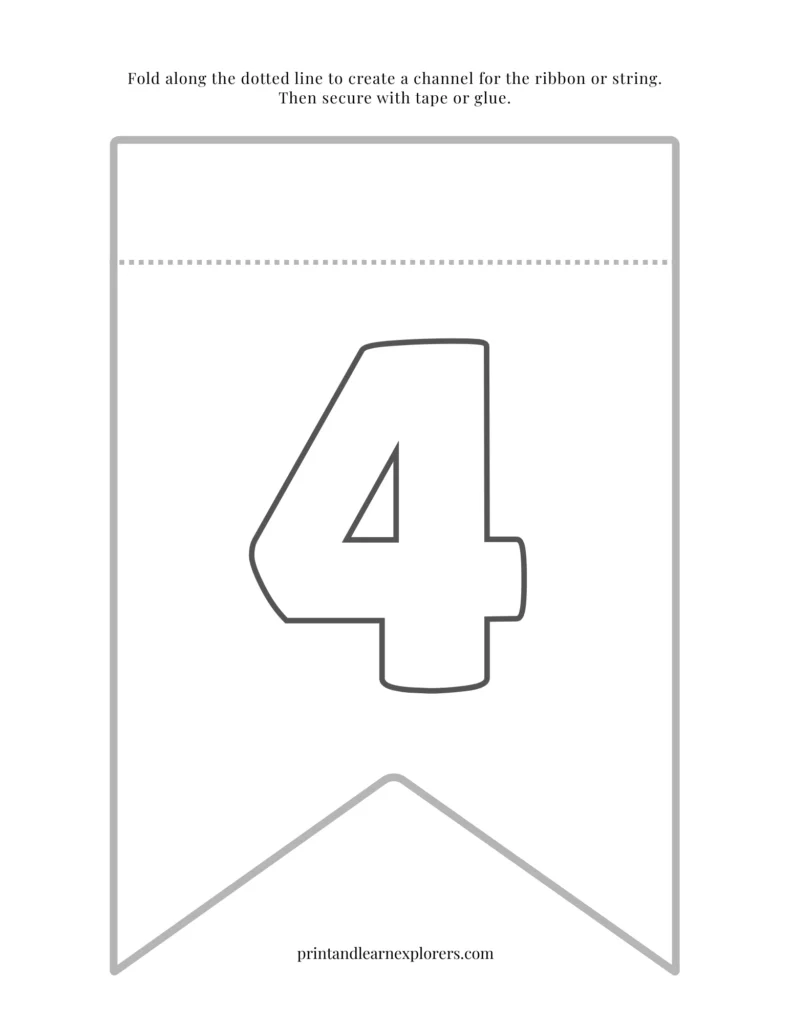 Color in bunting number 4