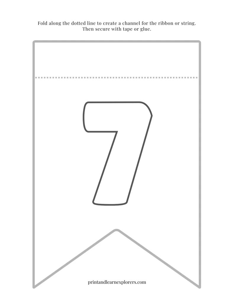 Color in bunting number 7