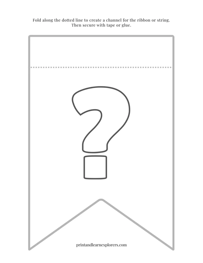 Color in bunting question mark