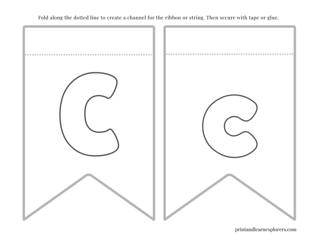 Small Letter C Bunting Set