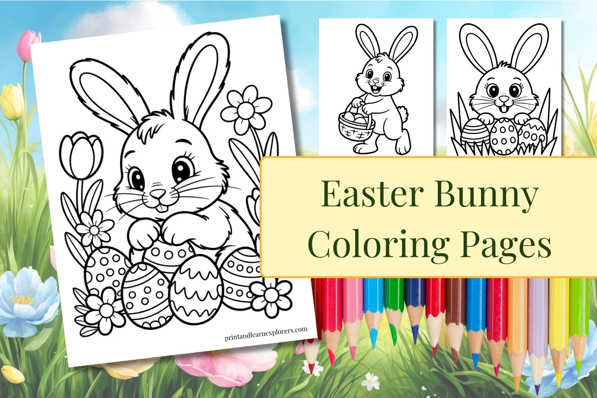 Easter Bunny coloring pages feature