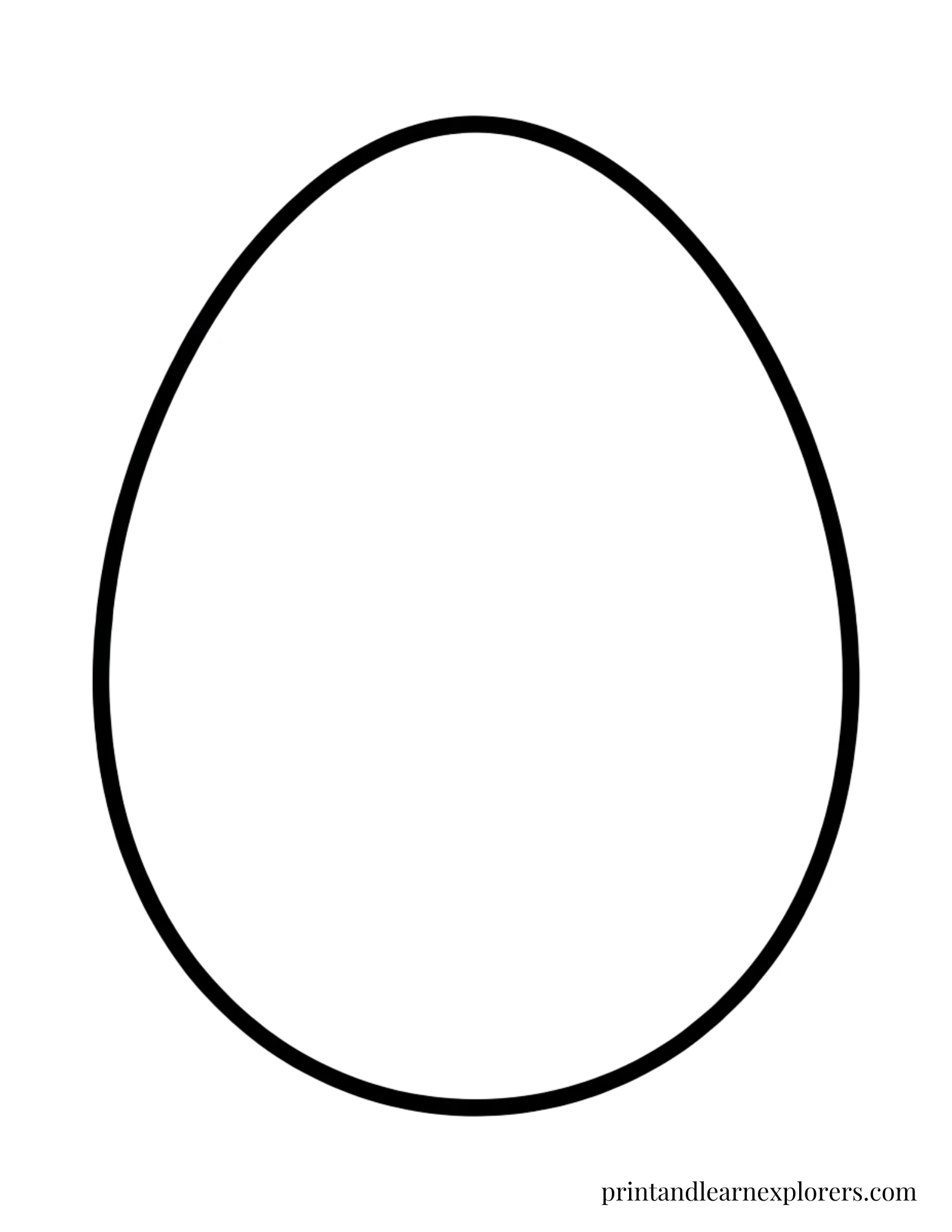 Easter Egg Coloring Page Template