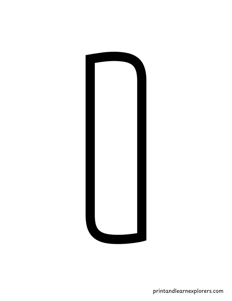 Letter I Uppercase coloring page