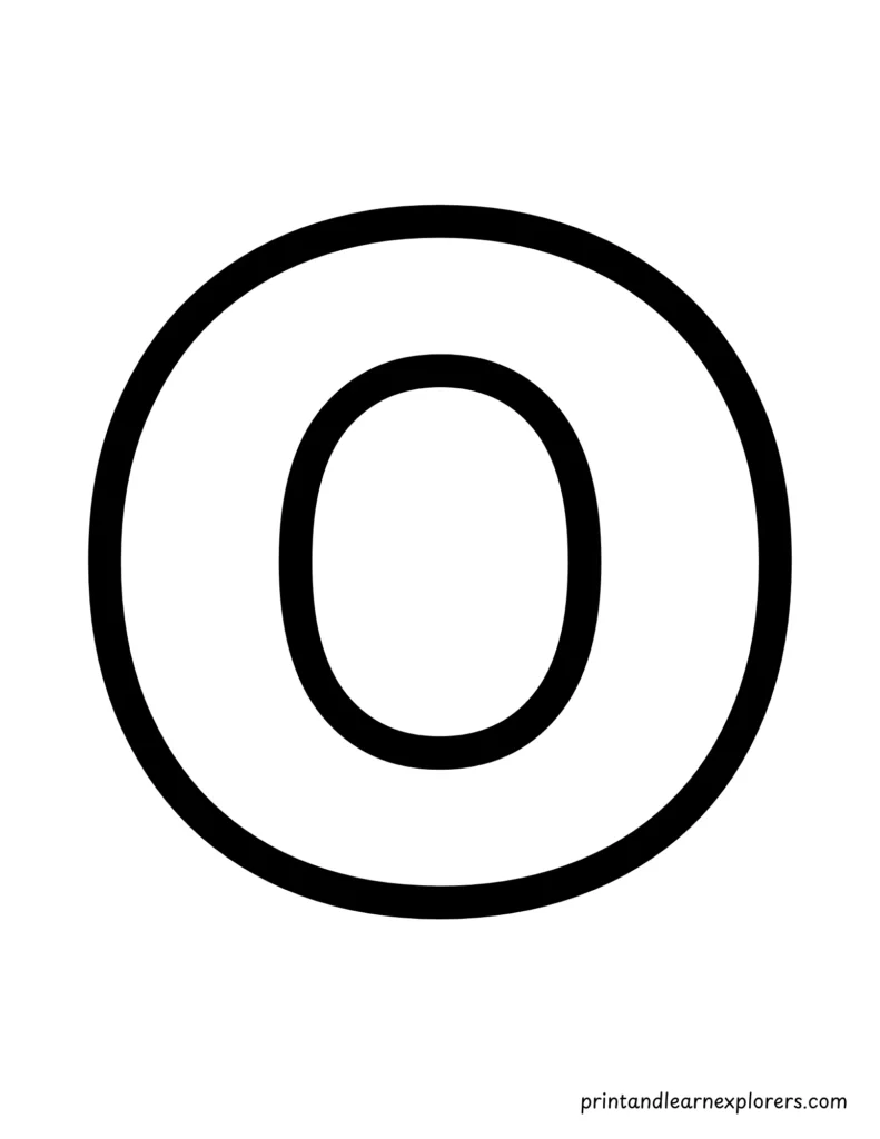 Letter O Uppercase coloring page